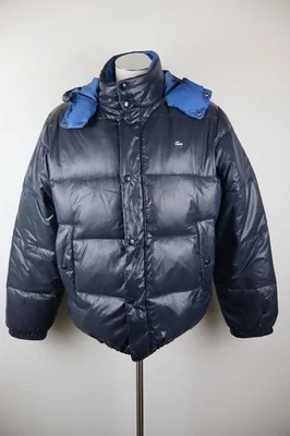 LACOSTE PIUMINO GIUBBINO GIACCA UOMO TG 50 / 4 MAN VINTAGE JACKET  LOGO BLU - Imagen 1 de 4