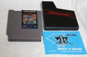 Ghosts & Goblins Nintendo NES System Cartridge, Manual & Sleeve Authentic Tested