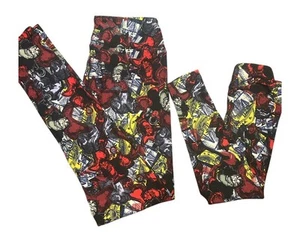 LuLaRoe Matching Set Leggings OS (2-10) & SM (2-8) Disney Captain Hooj Leggings - Picture 1 of 8