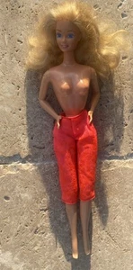 Vintage 1956 Mattel Blonde Hair Blue Eyes Twist And Turn Barbie Doll Naked - Picture 1 of 8
