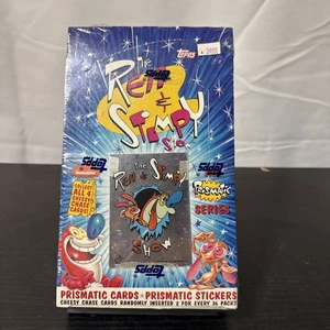 TOPPS 1993 THE REN & STIMPY SHOW ~ Caja de tarjetas prismáticas ~ Nickelodeon sellado - Imagen 1 de 12
