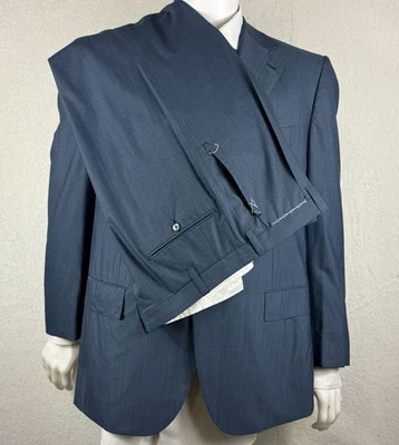 Traje Cesare Attolini 2 Piezas Acero Azul Sólido 56IT 46US 180’s Lana Nuevo con Etiquetas Inalterado Foto 1 de 4