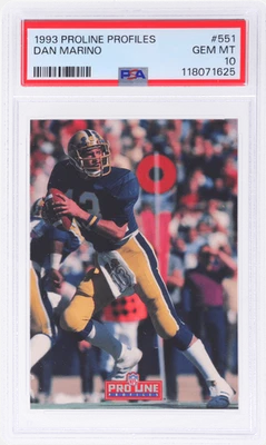 1993 Pro Line Profiles Dan Marino #551 PSA 10 - Image 1 of 2