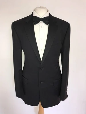JAEGER - TRAJE DE CENA DE LANA NEGRO PARA HOMBRE - 42 Reg - W36 L29 - HERMOSO ESMOQUIN Foto 1 de 4