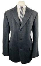 Eddie Bauer Mens 46R Black Thick Wool Cashmere Blazer Sport Coat Suit Jacket