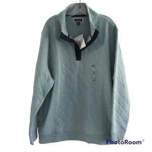 Club Room hellblauer gesteppter 1/4 Knopf Pullover Herren XXL Neu mit Etikett - Bild 1 von 10