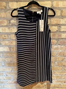 Damen Kleid Olive & Oak Größe 10 Ärmellos Gefüttert Marine & Weiß Neu - Bild 1 von 5