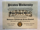 Pittsburgh Pirates #1 Fan Certificate Man Cave Diploma Perfect Gift