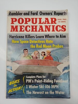 Popular Mechanics March 1963 Ford Galaxy Rambler Fuel Cells Butterly Farmer Boat - Image 1 of 4