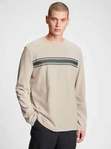 NUEVO CON ETIQUETAS GAP Suave Todos los Días Rayas Manga Larga Camiseta Camiseta 100% Algodón Hombres M L - Imagen 1 de 1