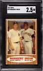 1962 Topps #18 Managers Dream SGC 2.5 GOOD+ Mickey Mantle Willie Mays HOF⚾️