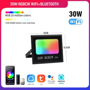 1X 30W TUYA WiFi RGB LED-Fluter Strahler Smart Outdoor Garten Scheinwerfer DHL - Bild 1 von 13