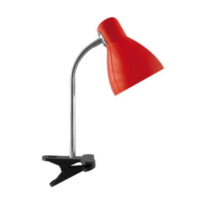 Lámpara con Pinza Habitación Rojo E27 Flexarm 36CM Cable Interruptor para Leer - Imagen 1 de 1