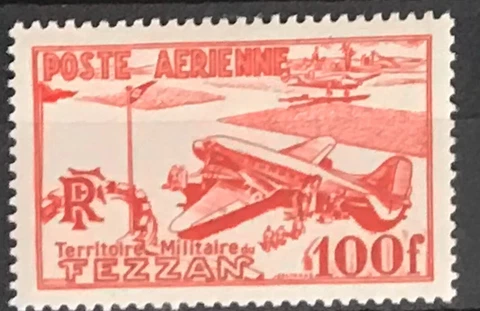Libya Fezzan #YTPA4 MNH 1948 Airplane Flag [2NC1] Cover