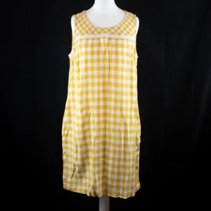 Next Petite Sundress Yellow/White UK14P Pre-Owned - Picture 1 of 10