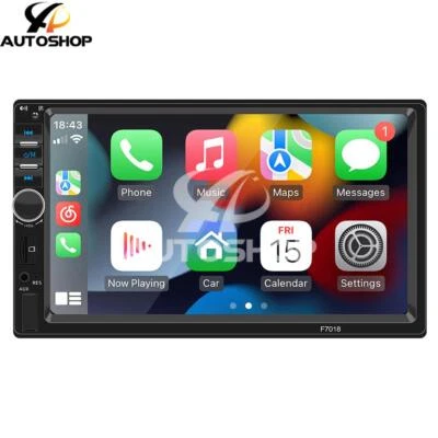 Car Stereo Radio Touch Screen 2DIN MP5 Player Carplay Android Auto BT Aux TF USB - Image 1 of 4