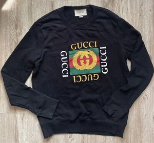 GUCCI MADE IN ITALY HOMBRE SUDADERA CUELLO REDONDO ALGODÓN TALLA M - Imagen 1 de 11
