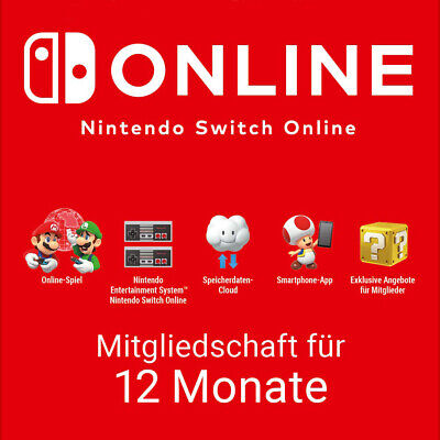 💎 Nintendo Switch Online Mitgliedschaft 12 Monate Mit ☑️Ebay Garantie • 9.99€