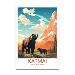 Katmai National Park - Travel Poster - Picture 1 of 6