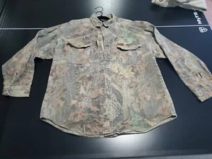 Woolrich Camo Shirt Mens Medium Advantage Timber Flannel - Picture 1 of 5