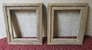 Rustic Barnwood Picture Frames (Pair) 11.5 X 13.5 No Glass - Picture 1 of 12