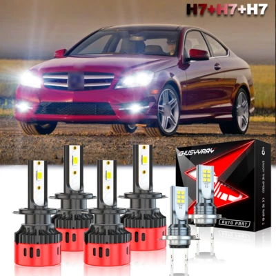Combo faros LED + kit de bombillas antiniebla para Mercedes-Benz C250 C300 C350 Foto 1 de 4