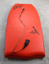 Vintage Morey Boogie Board Bodyboard Baja With leash 41" White Red 2.6lbs GUC