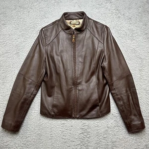 Wilsons Lederjacke Damen L Braun Modern Fit Reißverschluss - Bild 1 von 9