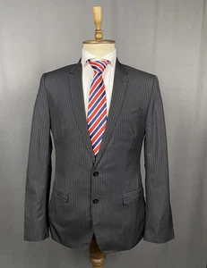 Dolce&Gabbana Men's Black Wool Striped Club Blazer Jacket Size 50 - Picture 1 of 12