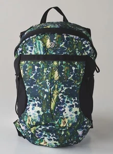 Lululemon Run All Day Floral Backpack Nylon Pack 13L Hiking Outdoors 9"x16"x6" - Picture 1 of 9
