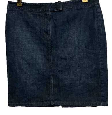 Ann Taylor Loft Skirt 8P New Dark Wash Stretch Denim Pencil Straight Mini NWT - Image 1 of 4