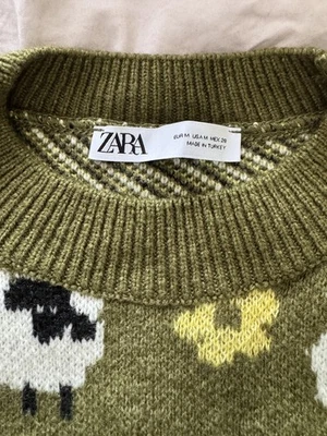 ZARA Sheep Wool Knit Long Sleeve Jumper M - Image 1 of 4