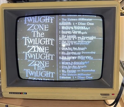 Scarce Vintage Sanyo CRT Monitor Sanyo SMT -190 For Parts And Repair - Image 1 of 4