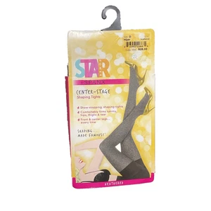Star Power Spanx Shaping Tights Sz D Brown Heathered Center-stage Tights Htjav - Picture 1 of 2
