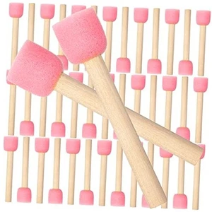 Juego de 40 piezas de cepillo de espuma esponja redonda de 0,8 pulgadas cepillo de pintura de madera 0,8 pulgadas - Imagen 1 de 7