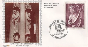 Briefumschlag 1. Tag Kathedrale von Straßburg Saint Mathieu 1971 PAC 1 - Bild 1 von 2