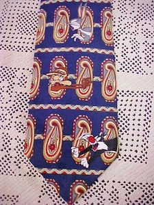 Corbata de cuello Looney Tunes Mania para hombre Sylvester Lucas Bugs Elmer Taz Wilie Corea - Imagen 1 de 7