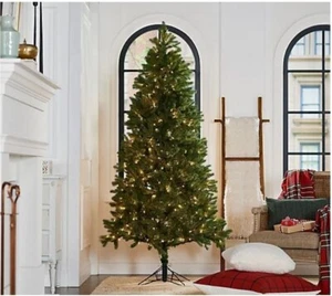7' Prelit Natural Touch Spruce Christmas Tree by Valerie Holiday with Stand - Picture 1 of 2