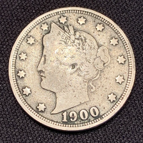 VF 1900 Liberty V Nickel Coin  FREE SHIPPING Cover