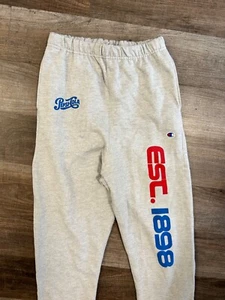Champion Tejido Inverso Gris Vintage Pepsi Diamante Entrepierna Pantalones de Sudadera Pequeños - Imagen 1 de 5