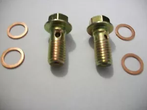 METRIC GM, JEEP 1978 UP, DISC BRAKE CALIPER BANJO BOLT SET (10MMx1.5) W/WASHERS - Picture 1 of 3
