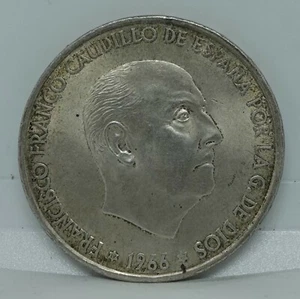 Moneda de plata España 100 pesetas, año 1966 - 67' dentro de la estrella - Picture 1 of 2