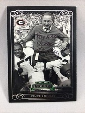 Vince Dooley Georgia Bulldogs Autographed Card