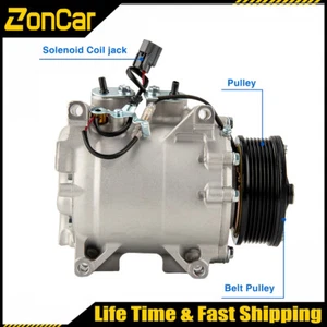 A/C Air Compressor For 2002 2003 2004 2005 2006 Honda CR-V 2.4L CO 10663AC New - Picture 1 of 12