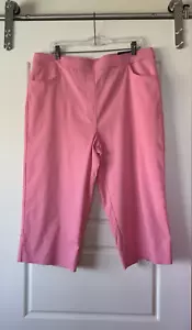 Alfred Dunner Super Stretch Women's Allure Capri Pants Sz 16 Coral $54 MSRP - Picture 1 of 10
