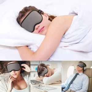 Silk & Cotton Sleep Eye Mask Ultra Soft With Ear Plugs For Men Women Travel - Picture 1 of 6