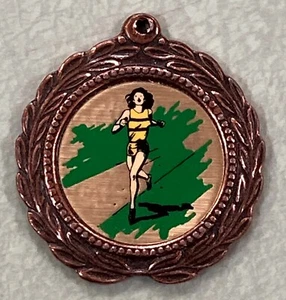 Farbige Medaille Läufer Kranz Preis Auszeichnung Anhänger Leichtathletik (501) - Bild 1 von 2