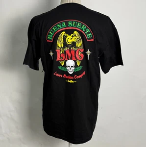 Loser Machine Men's T-Shirt Buena Suerte Black Size L NWT Skull - Picture 1 of 2