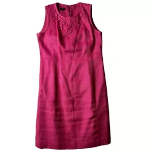 Talbots Damen 10 Petite Leinenmischung Rosa Karriere Knie Etuikleid *Mängel - Bild 1 von 12