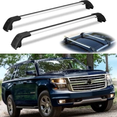 2PCS Crossbar Cross Bars Fits For Chevrolet Suburban 2021-2025 Roof Rail Rack - Image 1 of 4